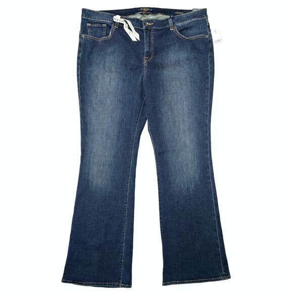 Bootcut Jeans Lucky Brand Plus Size 22W Ginger Boot Dark Stretch Denim - Picture 2 of 10